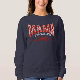 MAMA Coquette Rode Harten Gepersonaliseerd Trui