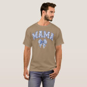 Mama Coquetteoile Blue Bow Floral Family Matching  T-shirt (Voorkant volledig)