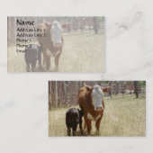 Mama Cow en Calf Visitekaartje (Voorkant / Achterkant)