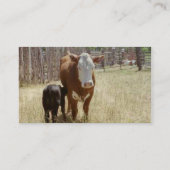 Mama Cow en Calf Visitekaartje (Achterkant)
