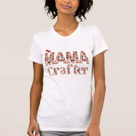 Mama Crafter Cherry Design Typografie T-shirt