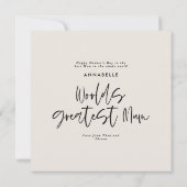 Mama creme elegante moderne minimale fotocollage kaart (Achterkant)