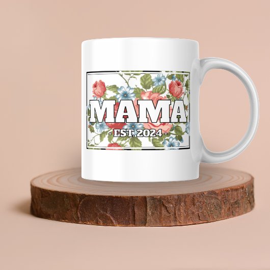 Mama Custom Floral Mok - Cadeaus voor Mama