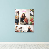 Mama Custom Photo Collage Foam Board Canvas Afdruk (Insitu (Houten vloer))