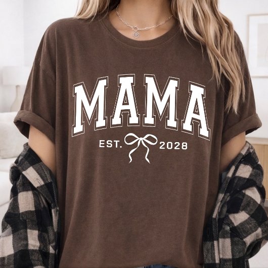 Mama | Custom Varsity Eerste Moederdag Mama Shirt
