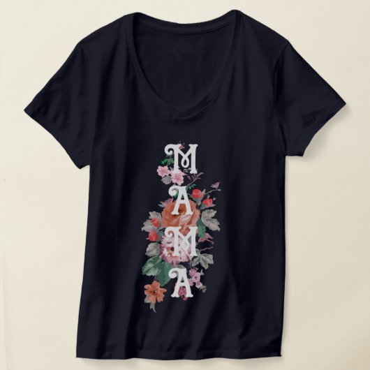Mama Cute floral voor moeder T-shirt (Laagn)