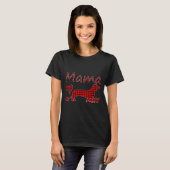 Mama Dachshund mama T-shirt (Voorkant volledig)
