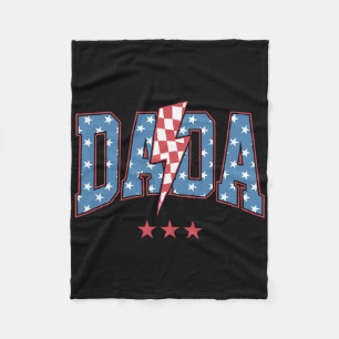 Mama Dada Mini 4 juli Amerikaanse Familie Matching Fleece Deken