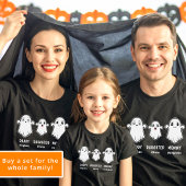 Mama Daddy Daughter 3 Persoon Ghost Family T-shirt