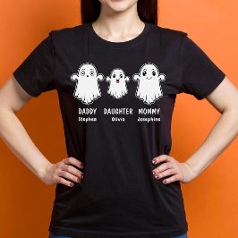 Mama Daddy Daughter 3 Persoon Ghost Family T-shirt