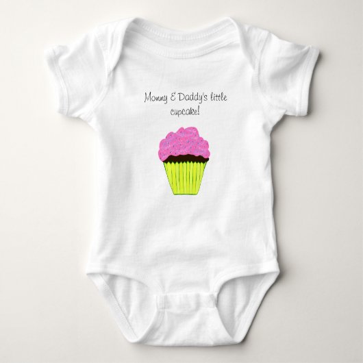Mama & Daddy's Little Cupcake Baby Creeper Romper (Voorkant)