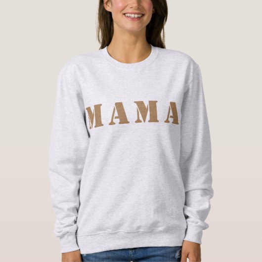 "Mama" dameskuit-neksweatshirt Trui (Voorkant)