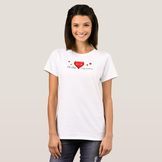Mama - "De Beste" met hartjes T-shirt (Voorkant volledig)