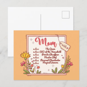 Mama de Koningin CEO van het Huishouden Briefkaart