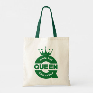 Mama de koningin creatieve typografie tote bag