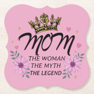 Mama De Vrouw De Mythe De Legende Kartonnen Onderzetters