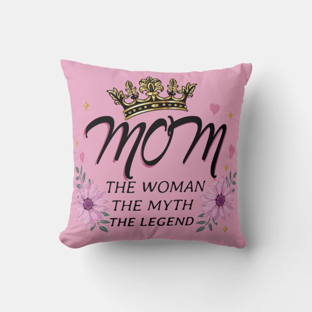 Mama De Vrouw De Mythe De Legende Kussen (Voorkant)
