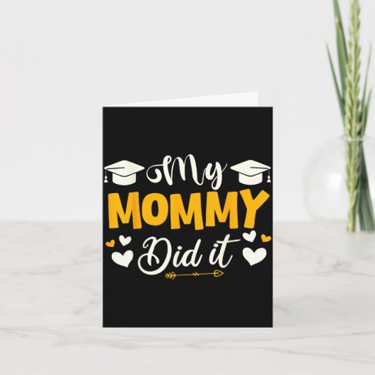 Mama deed ein afstuderen afgestudeerd mama trotse kaart (Voorkant)