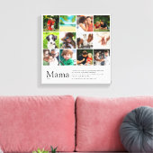 Mama definitie citaat fotocollage canvas afdruk (Insitu (Woonkamer))