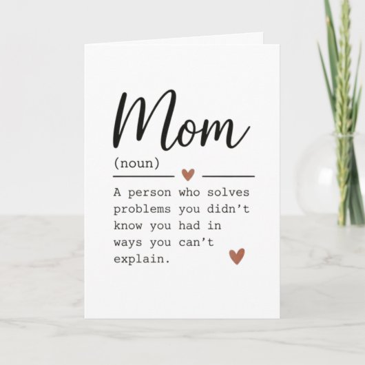 Mama Definitie Grappige Quote Kaart (Voorkant)