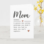 Mama Definitie Grappige Quote Kaart (Gele Bloem)