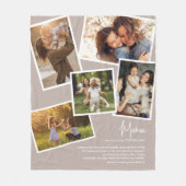 Mama Definitie Kostbare herinneringen Fotocollage Fleece Deken (Voorkant)