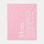 Mama definitie leuk roze fleece deken (Voorkant)