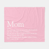 Mama definitie leuk roze fleece deken (Voorkant (Horizontaal))