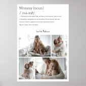 Mama Definition Gepersonaliseerde 4 foto collage Poster (Voorkant)