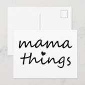 Mama Dingen Eerste Moederdag Nieuwe Moeder Briefkaart (Voorkant / Achterkant)