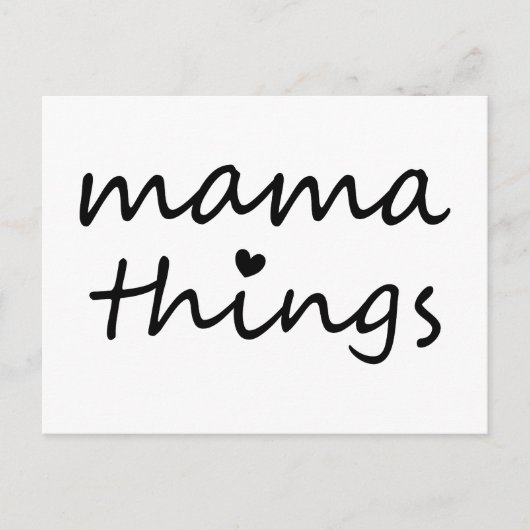 Mama Dingen Eerste Moederdag Nieuwe Moeder Briefkaart (Voorkant)