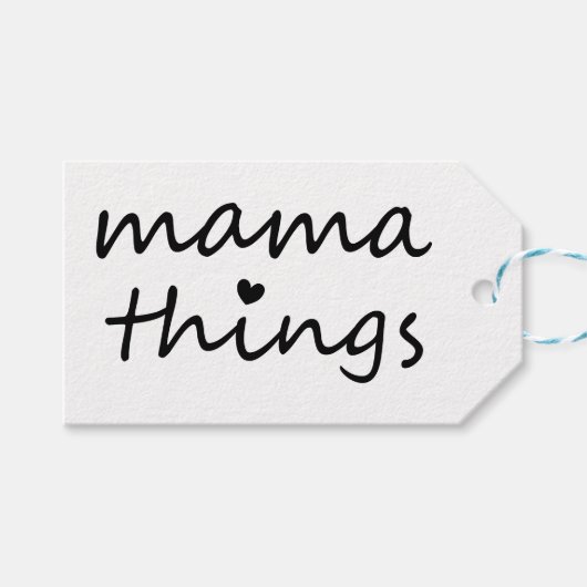Mama Dingen Eerste Moederdag Nieuwe Moeder Cadeaulabel (Voorkant (Horizontaal))