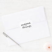 Mama Dingen Eerste Moederdag Nieuwe Moeder Hart Sticker (Envelop)
