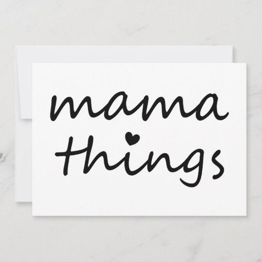 Mama Dingen Eerste Moederdag Nieuwe Moeder Kaart (Voorkant)