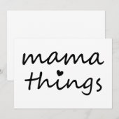 Mama Dingen Eerste Moederdag Nieuwe Moeder Kaart (Voorkant / Achterkant)