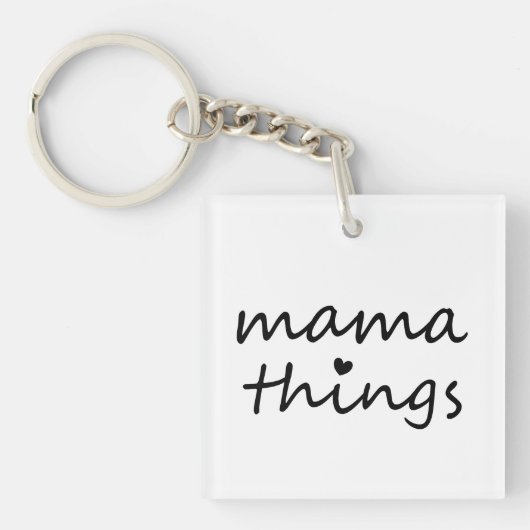 Mama Dingen Eerste Moederdag Nieuwe Moeder Sleutelhanger (voorkant)