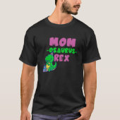 Mama Dinosaurus Familie Matching Verjaardag Mama O T-shirt (Voorkant)