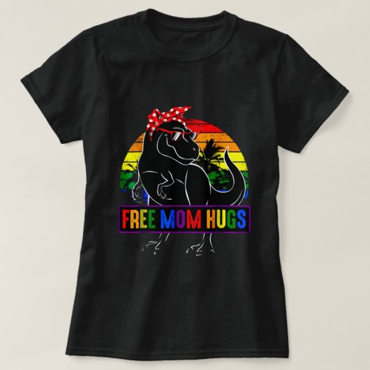 Mama dinosaurus Gratis Moeder Knuffels T-shirt (Design voorkant)
