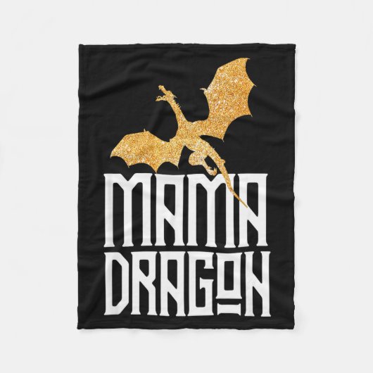 Mama Dragon Christmas Matching Family Tribe Mom Wi Fleece Deken (Voorkant)