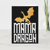 Mama Dragon Christmas Matching Family Tribe Mom Wi Kaart (Voorkant)