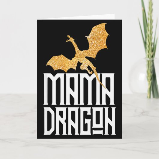 Mama Dragon Christmas Matching Family Tribe Mom Wi Kaart (Voorkant)