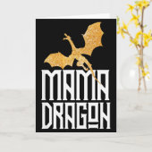 Mama Dragon Christmas Matching Family Tribe Mom Wi Kaart (Gele Bloem)