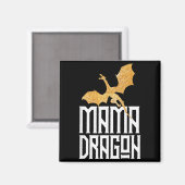Mama Dragon Christmas Matching Family Tribe Mom Wi Magneet (Voorkant / Achterkant)
