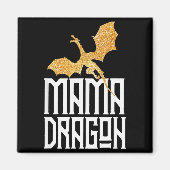 Mama Dragon Christmas Matching Family Tribe Mom Wi Magneet (Voorkant)