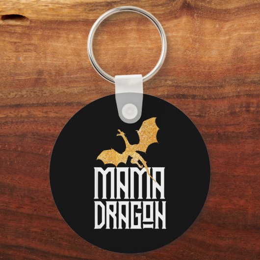 Mama Dragon Christmas Matching Family Tribe Mom Wi Sleutelhanger (Voorkant)