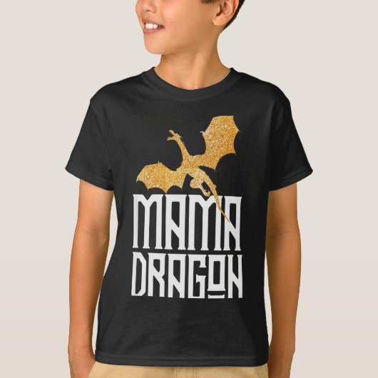 Mama Dragon Christmas Matching Family Tribe Mom Wi T-shirt (Voorkant)