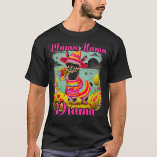 Mama Drama Llama Alpaca met zonnebril Llama Love T-shirt