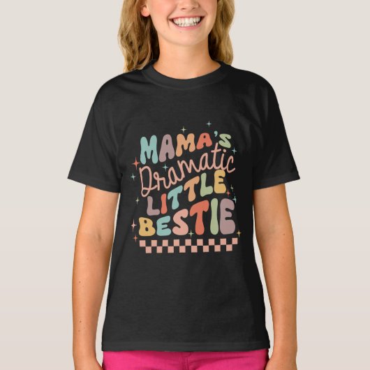 Mama Dramatische Lil Bestie | Grappig Kinder T-shi T-shirt (Voorkant)