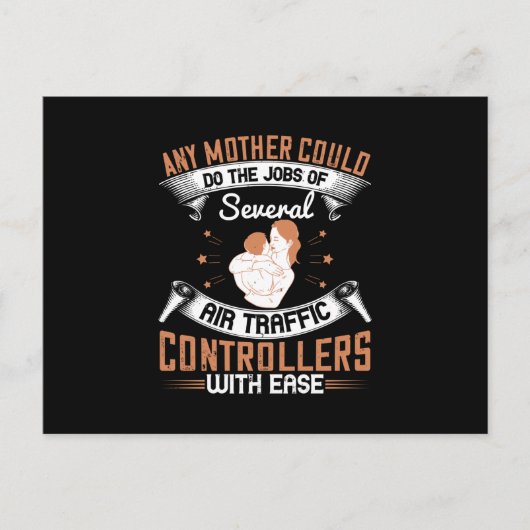 Mama - druk zoals luchtverkeersleiders briefkaart (Voorkant)