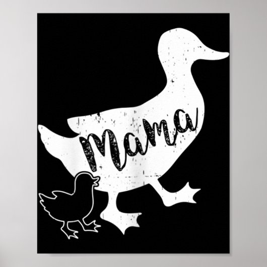 Mama Duck en 1 Baby Ducking Fun mama Poster (Voorkant)